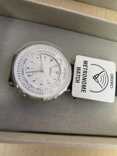 SEIKO Metronome Watch Standard Line Color Monotone SMW006A Black White Box JPN - Picture 7 of 9