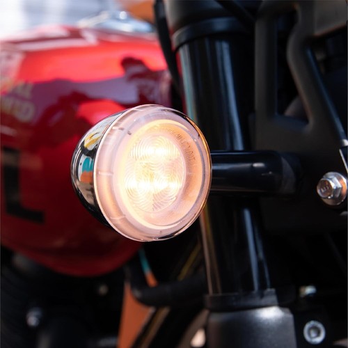 Fits Royal Enfield Front/Rear BLACK LED INDICATORS For SUPER METEOR/Shotgun 650 - Picture 2 of 15