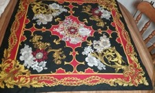 Vintage Berkshire Scarf Baroque Floral Pattern Made in Italy