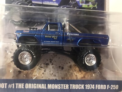 レア 1/64 グリーンライト1974 FORD F-250 BIGFOOT 1/64 1974 Ford F-250 Monster Truck, Gold Metallic, Hobby
