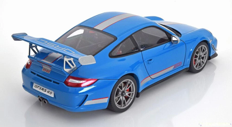PORSCHE 911 997 GT3 RS 4.0 2011 BLUE SILVER AUTOART 78145 1/18 BLAU SILBER METAL - Photo 3/3