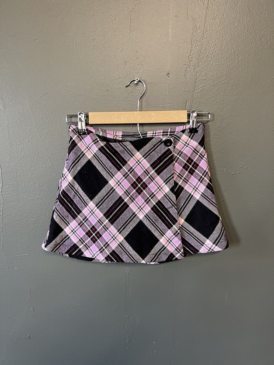 Unif Womens Pink Plaid Skirt Size XS