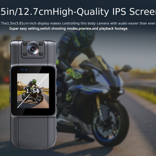 Wearable Full HD Night Vision Body Camera with 180° Rotatable Wide Angle Lens - Picture 5 of 14