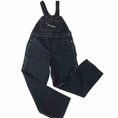 Key Imperial Bib Overalls Mens 38 X32 Blue Denim Workwear Pants Carpenter Farmer
