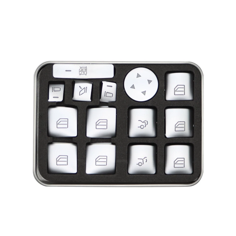 For Mercedes Benz E C-Class GLK Car Door Armrest Window Switch Button Cover Trim Foto 2 de 4