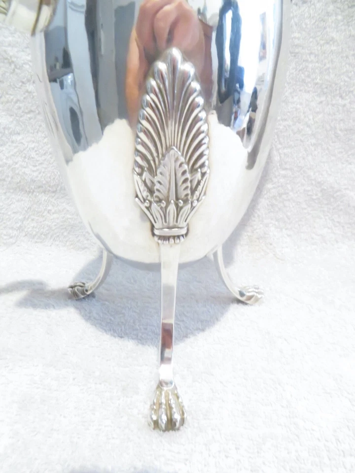 Preciosa cafetera grande de plata 950 francesa de 1830 Empire St Goulin 1,1 l Foto 3 de 4