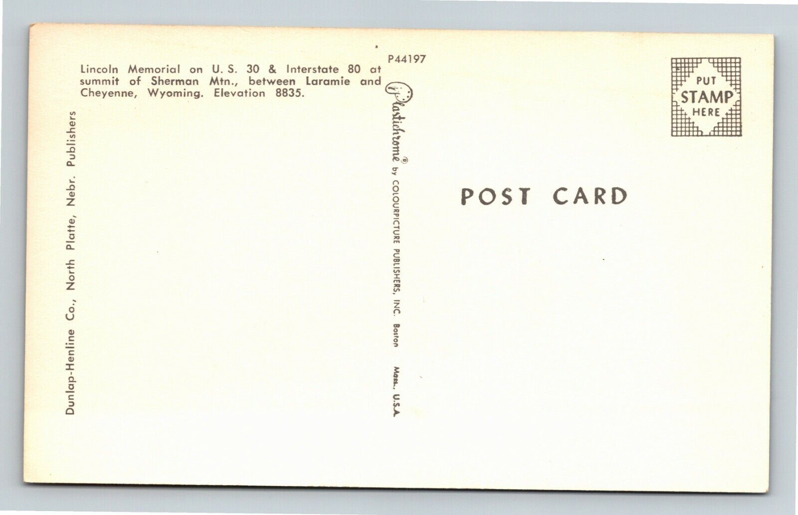 Sherman Mountain WYWyoming, Lincoln Memorial, Classic Car Vintage