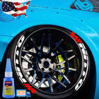 Permanent NITTO Tire Lettering Sticker 1.06'' 14''-22'' With Red Flag US Stock