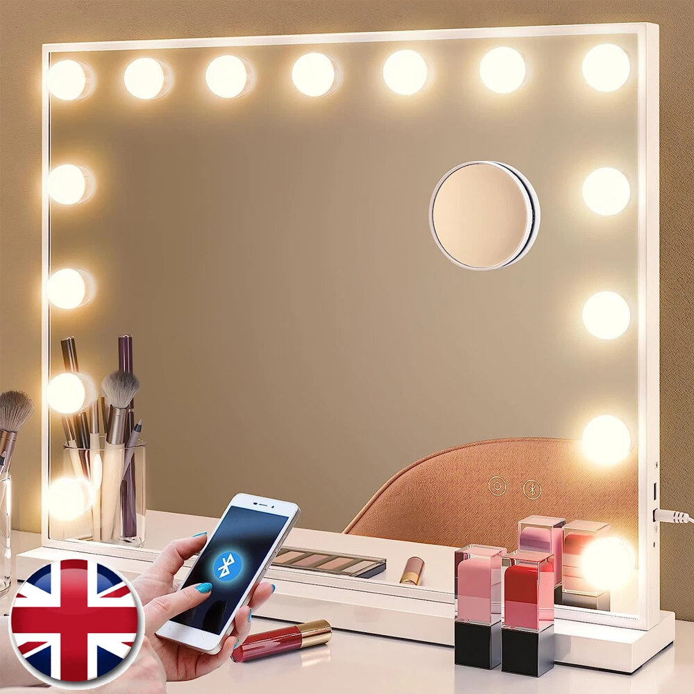 Hollywood Vanity 15 LED Make Up Mirror with Lights Bluetooth LED
