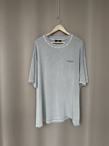Represent Owners Club T-Shirt Oversized Grey Mens Size XXL Short Sleeve