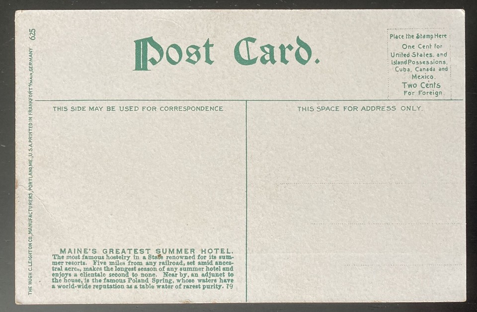 SO. POLAND, MAINE. C.1910 PC.(A17)VIEW OF POLAND SPRING HOUSE eBay