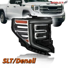 Passenger For 2022 2023 2024 GMC Sierra 1500 SLT/Denali LED Projector Headlight