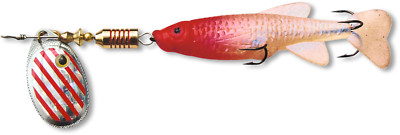 ZEBCO Minnow Flyer rot-silber verschiedene Größen Spinner Hecht Forelle