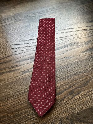 Vintage Ralph Lauren Purple Label Tie, Crimson Polka Dots, Made in