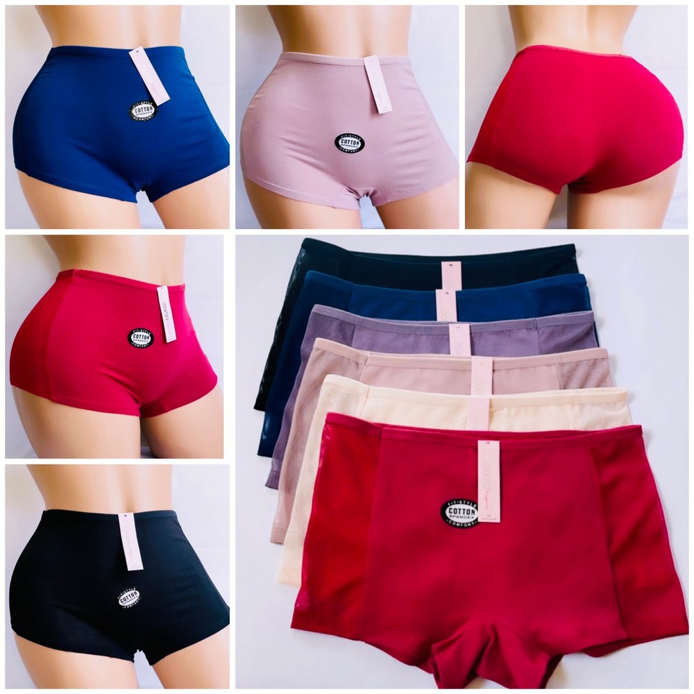 Boyshort Cotton Underwear Lot of 3 6 or 12 Sleep Shorties S-XL