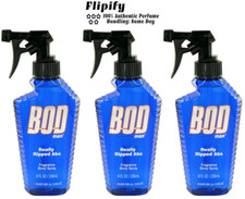 3 x Bod Man Really Ripped Abs Body Spray 8 oz by Parfums De Coeur for Men LOT