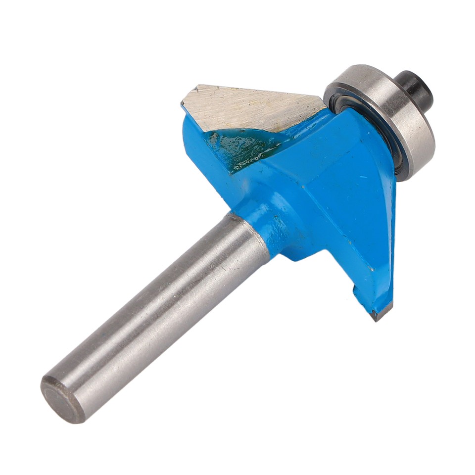 Woodworking Router Bit 45 Degree 1/4in Round Shank Chamfer Tool With