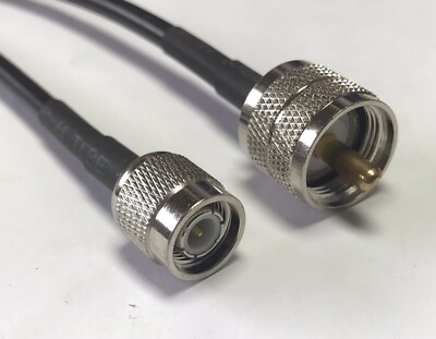 24 Inch UHF male to TNC male straight crimp RG58 cable jumper pigtail USA