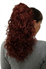 Haarteil Zopf Pferdeschwanz super Volumen Locken Rotbraun ca. 45 cm NC002-35
