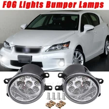 US Pair Fog Lights Driving Bumper Lamps Left&Right FIT LEXUS CT200H 2011-2013