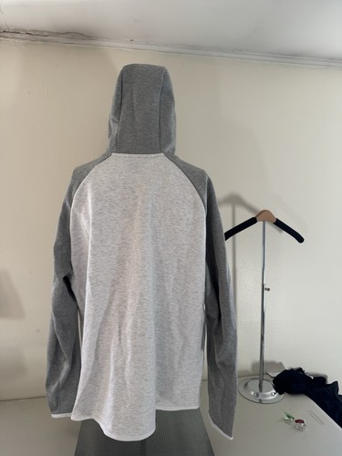 Sudadera con capucha Nike Sportswear Tech polar cremallera completa para hombre 928483-052 blanca gris talla XL - Imagen 2 de 3