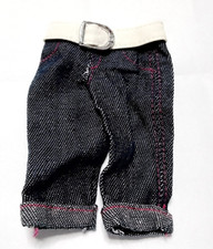 B369 - BARBIE FIAT 500 - 2009 - white belt short jeans pants