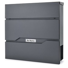 Verda Briefkasten Postkasten Wandbriefkasten Zeitungsrolle Anthrazit SN3673-1