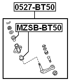 Brazo de buje ralentí FEBEST MZSB-BT50 OEM 3669886 Foto 2 de 3