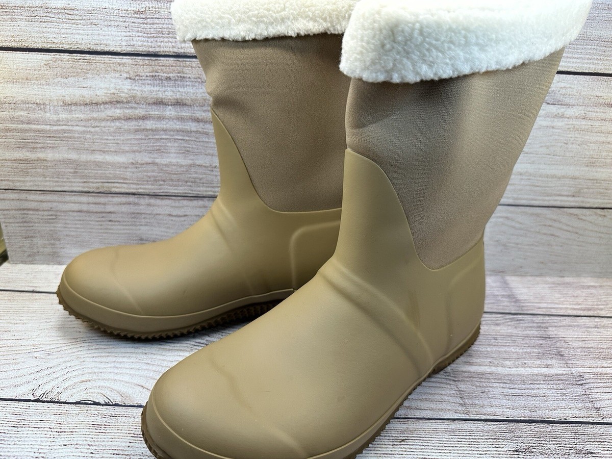Hunter Womens Hunter Insulated Roll Top Sherpa Boots Rain Boots