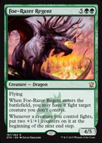 Foe-Razer Regent 1x FOIL DTK MTG Dragons of Tarkir Rare MINT green Foe-Razer Regent 1x FOIL DTK MTG Dragons of Tarkir Rare MINT green