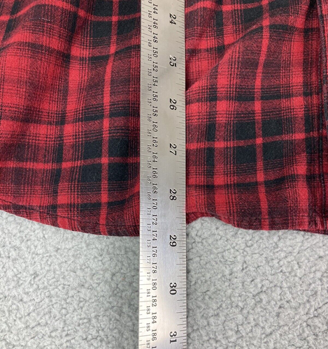 Ariat Mens Red And Black Plaid Button Up Western Shirt 100% Cotton Size M - Picture 7 of 7