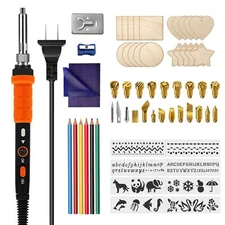 Wood Burning Tool Kit 76Pcs Pyrography Wood Burning Kit 60W Adjustable Temper...