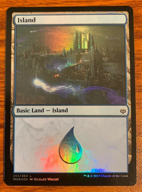 2019 MTG Wizards of the Coast Mystery Booster Foil Island #254/264 Used