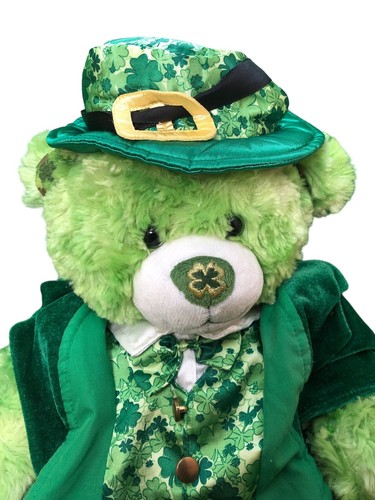 Build A Bear irisches Kleeblatt St Patrick’s Day Lucky Stofftier Plüschtier mit Stiefeln Teddy - Bild 2 von 13