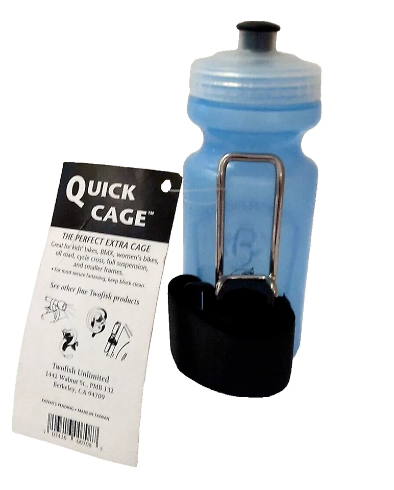 TWOFISH Quick Cage Stainless Steel with Water Bottle Bicycle Kids Adults New HTF - Image 3 of 4