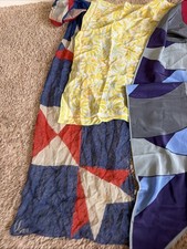 Lot of 3 Vintage Vera Neumann Scarves - Blue Red Star Yellow Sun Flower 47