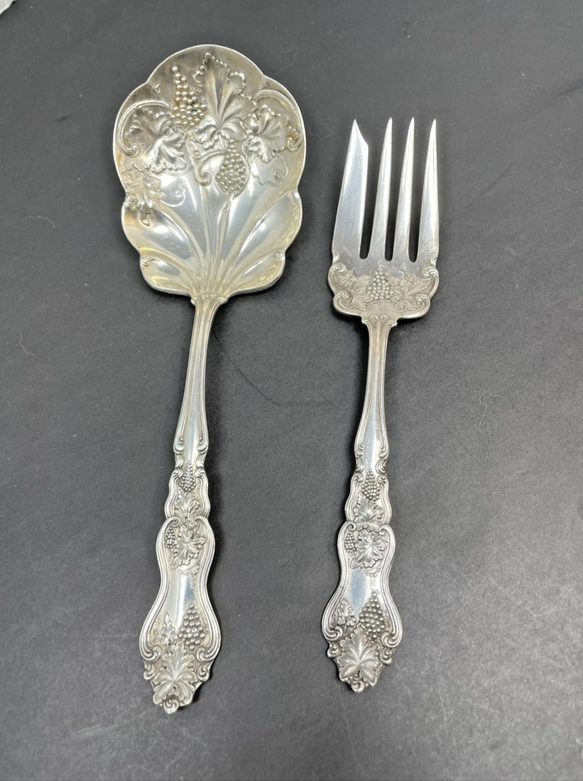 MOSELLE Silverplate Cold Meat Serving Fork and Serving Spoon American Silver Co