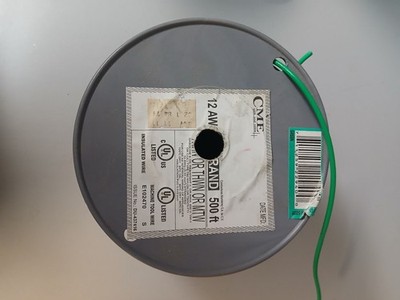 CME Wire 12 awg Green Stranded Copper Wire - E102470 - Approx. 400'