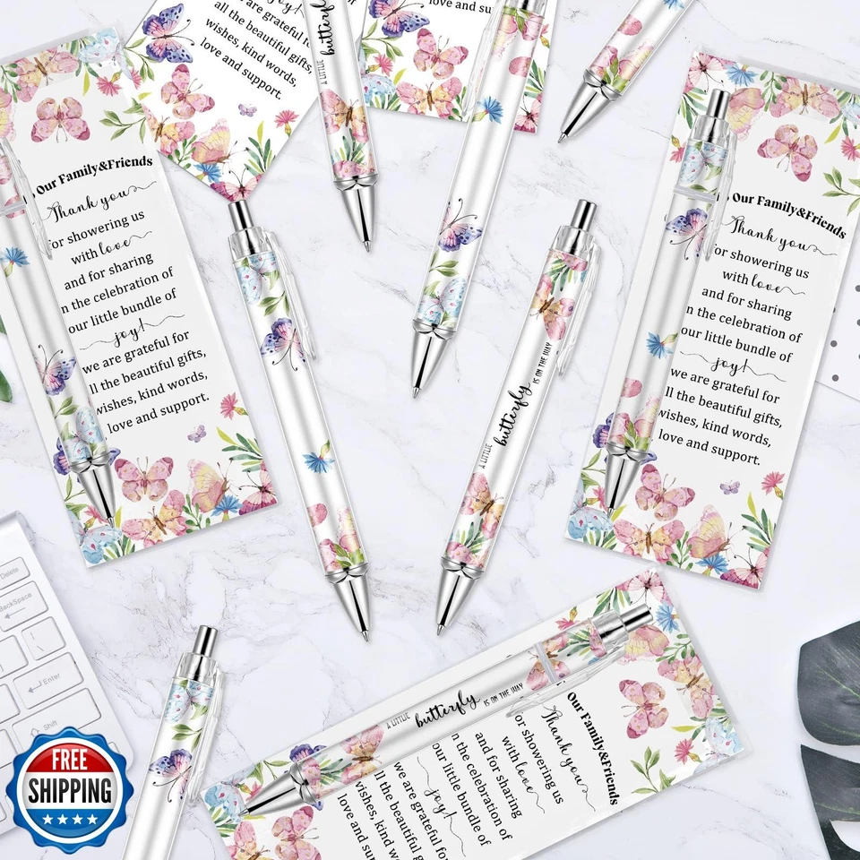 Lebsitey 50 наборов розовых бабочек тематика детский душ сувениры для гостей, детское шоу - Изображение 4 из 4