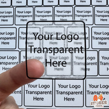 Personalised Photo Logo Stickers, Custom Clear Vinyl Decals, Water-Resistant