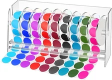 Lawei Adjustable Label Dispenser, 9 Disks Acrylic Sticker Dispenser Sticker... 