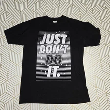 Shaka Wear Men's Black Size Large Graphic TShirt "JUST DONT DO IT"