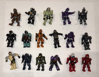 Halo Mega Construx / Mega Bloks Lot of 17 Figures + Bonus Parts/Customizer lot 
