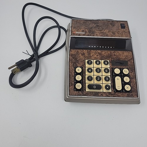Vintage Bowmar Calculator Faux Wood Model 90410 Works MCM Deco - Picture 2 of 21