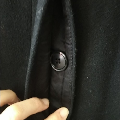 Vtg Jones New York Pea Coat Womens 18W Black 100%Wool Classic Made In USA - Picture 5 of 15