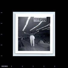 Old Square Photo MAN BOWLING ALLEY CONKLIN BROTHERS PIPER AND RAY TEXACO