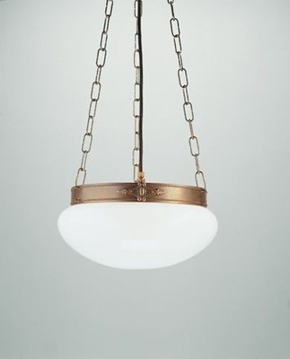 Hängeleuchte Berliner Messing Glas E27 Ø30 cm rund Jugendstil Pendelleuchte