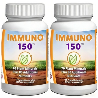2 BOTTLES-Immuno 150 Immune Support Supplement  150 Veg Caps Vitamins & Minerals