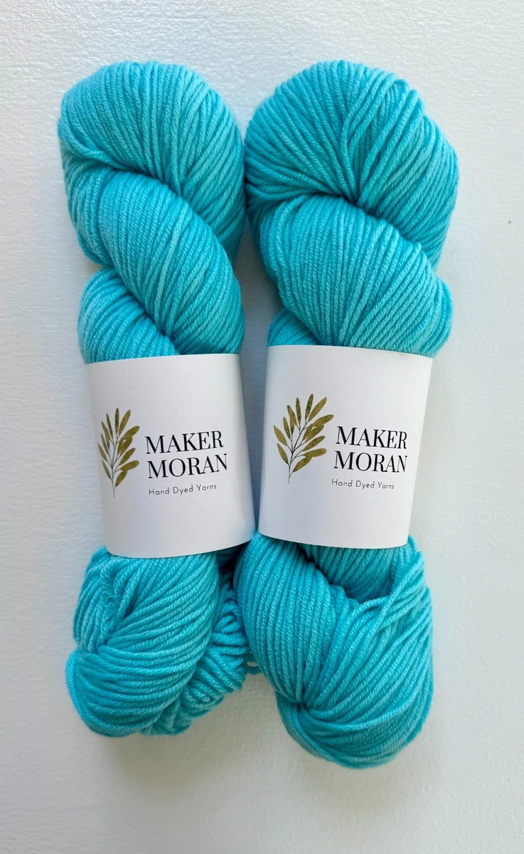 8 Ply Hand dyed yarn, Maker Moran, 100% SW Merino , 2x100g, machine washable