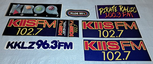 Vintage KROQ KLOS KIIS Pirate Los Angeles Radio Station Bumper Stickers Lot Plus